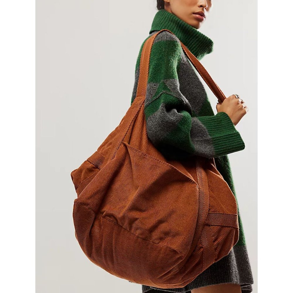 FREE PEOPLE Mega Cord Tote / Bronze - Picture 11 of 14
